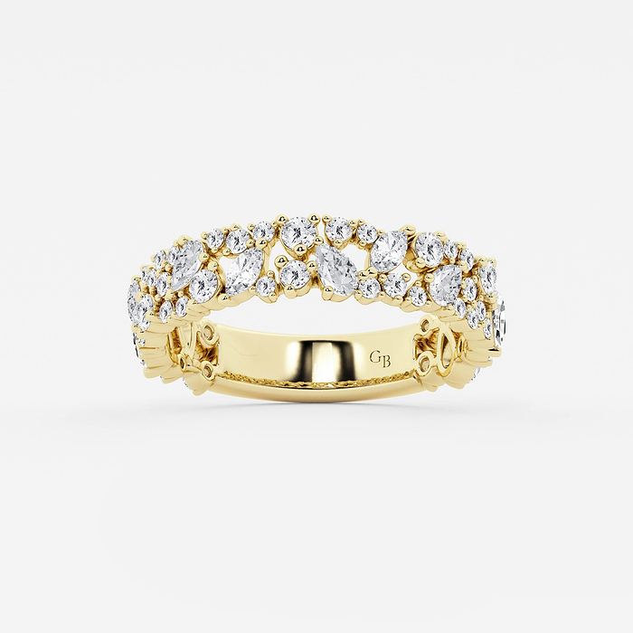1 1/5 ctw Multi-Shape Lab Grown Diamond Scatter Fancy Wedding Band