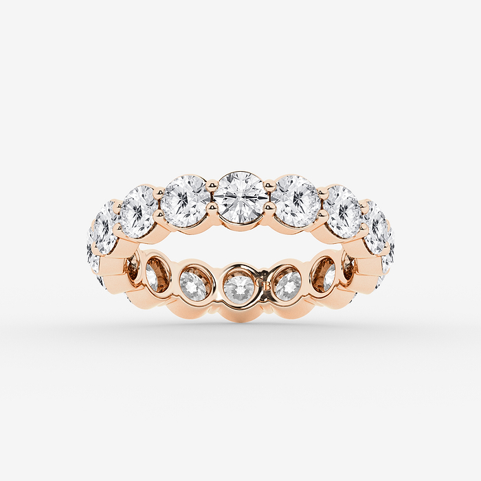 4 ctw Round Lab Grown Diamond Eternity Band - 4mm Width