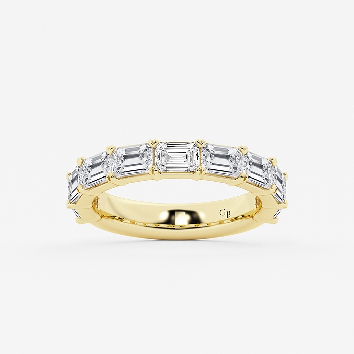 2 1/2 ctw Emerald Lab Grown Diamond Wedding Band