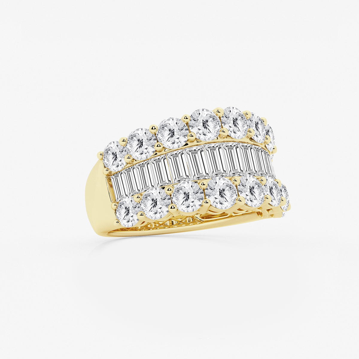 Additional Image 1 for  4 ctw Baguette and Round Lab Grown Diamond Band