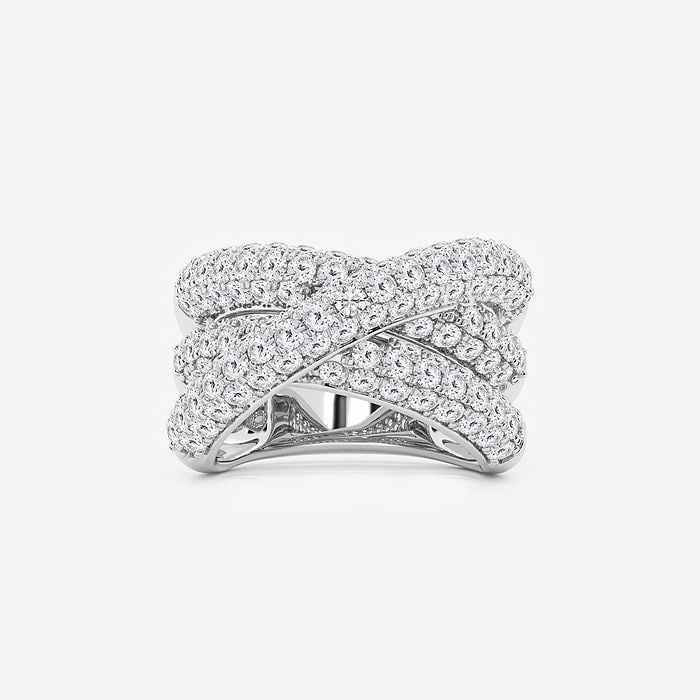 Pave Crossover Round Fashion Band