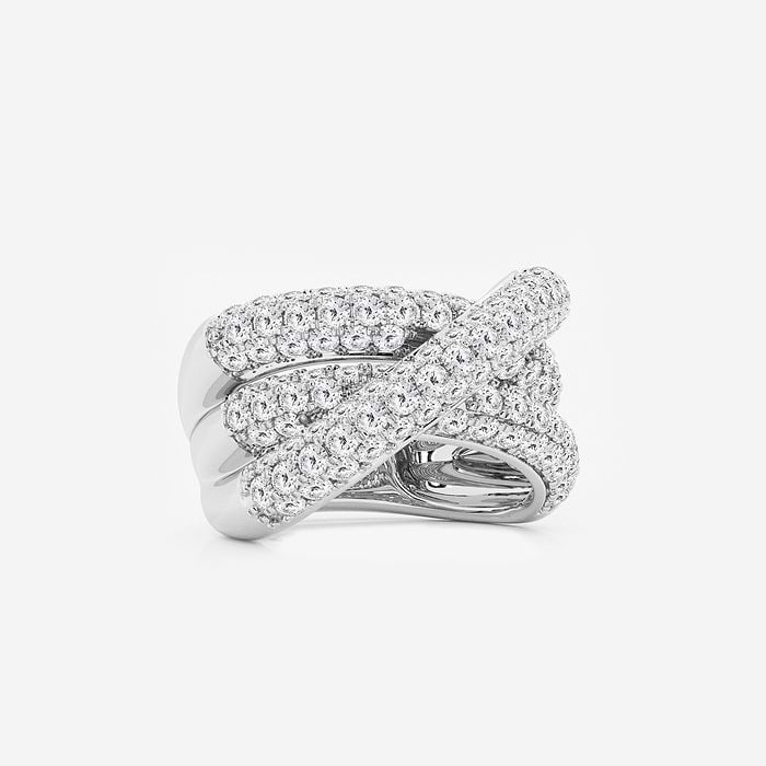Pave Crossover Round Fashion Band