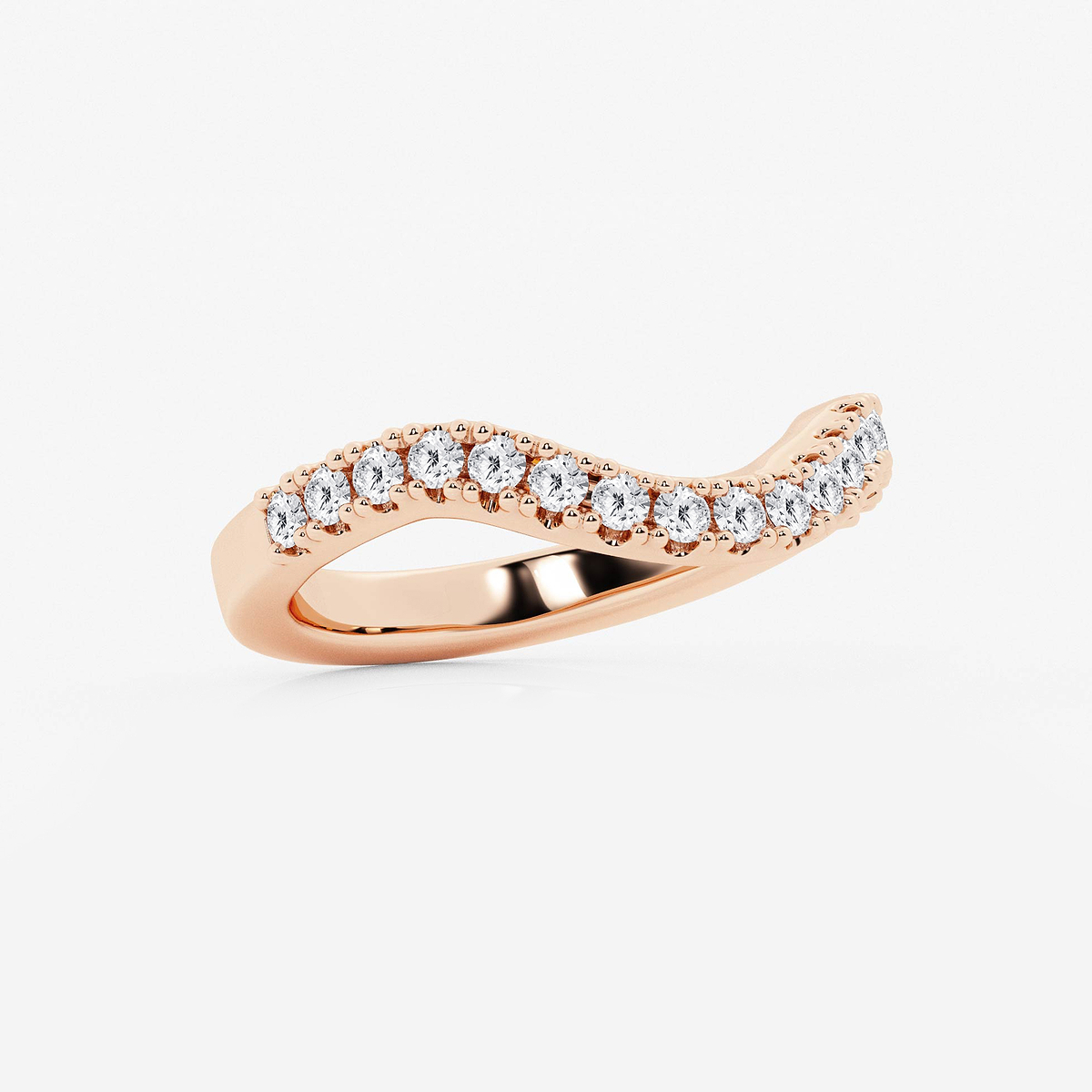 Additional Image 1 for  2/5 ctw Round Lab Grown Diamond Prong Set Wedding Band