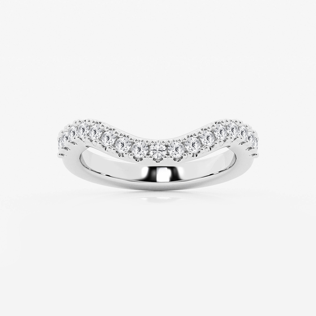 2/5 ctw Round Lab Grown Diamond Prong Set Wedding Band
