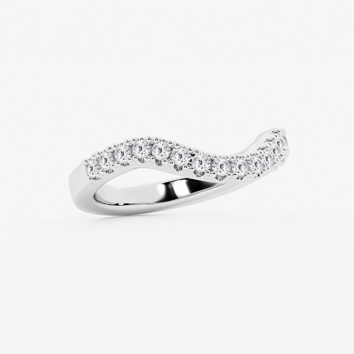 Additional Image 1 for  2/5 ctw Round Lab Grown Diamond Prong Set Wedding Band