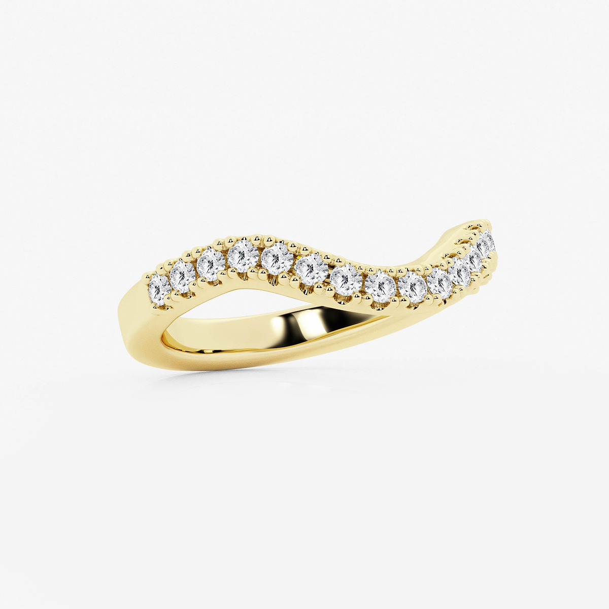 Additional Image 1 for  2/5 ctw Round Lab Grown Diamond Prong Set Wedding Band
