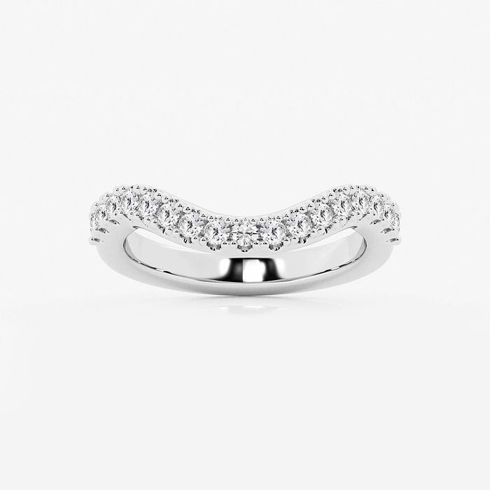 Prong Set Round Wedding Band