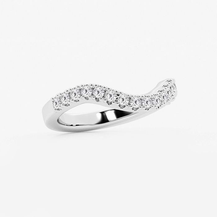 Prong Set Round Wedding Band