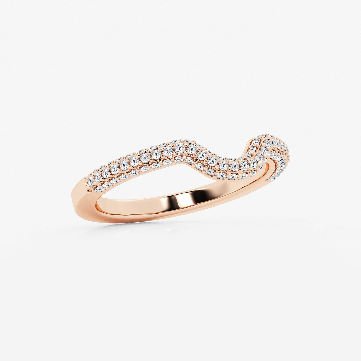 Additional Image 1 for  2/5 ctw Round Lab Grown Diamond Prong Set Wedding Band