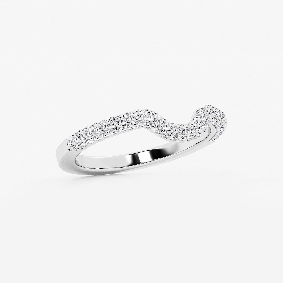 Additional Image 1 for  2/5 ctw Round Lab Grown Diamond Prong Set Wedding Band