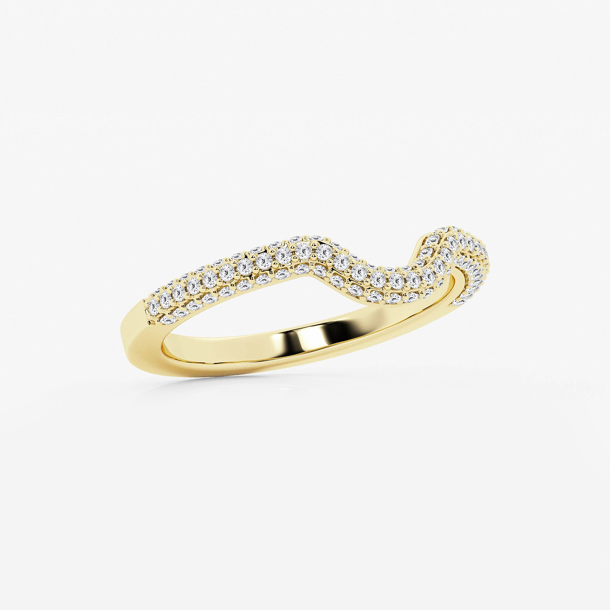 Additional Image 1 for  2/5 ctw Round Lab Grown Diamond Prong Set Wedding Band