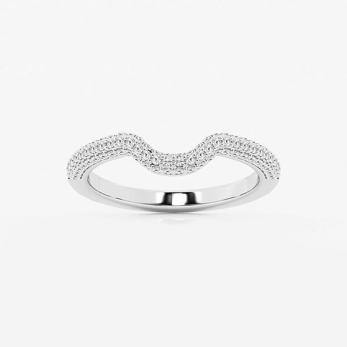 Prong Set Round Wedding Band