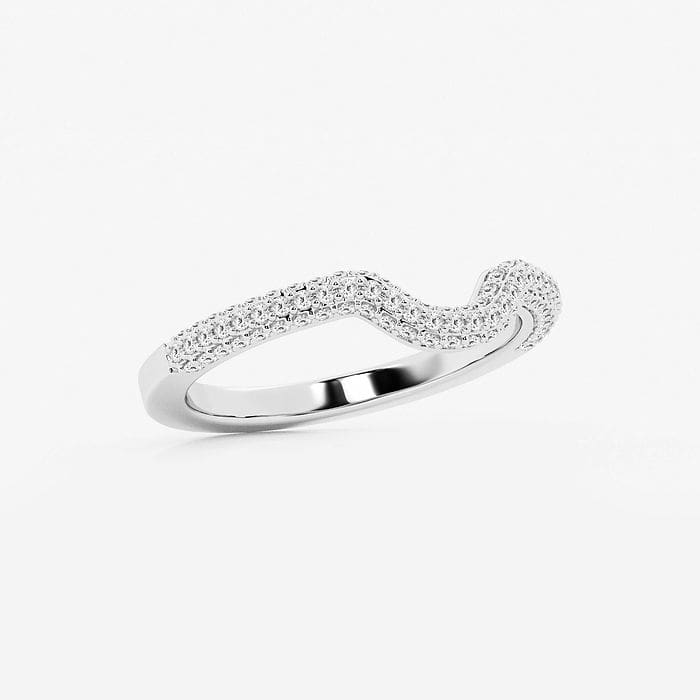 Prong Set Round Wedding Band