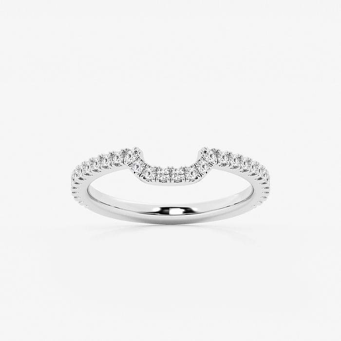 1/4 ctw Round Lab Grown Diamond Prong Set Wedding Band