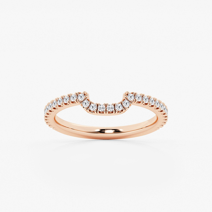 1/4 ctw Round Lab Grown Diamond Prong Set Wedding Band