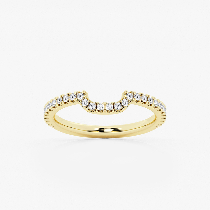 1/4 ctw Round Lab Grown Diamond Prong Set Wedding Band