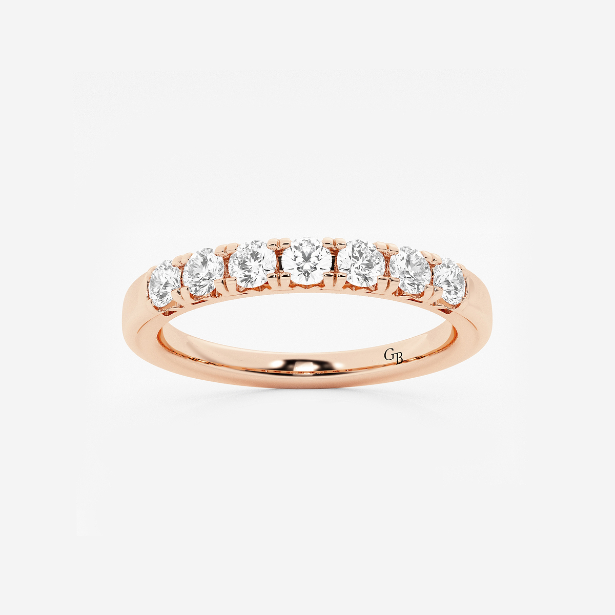 1/2 ctw Round Lab Grown Diamond Seven-Stone Anniversary Band