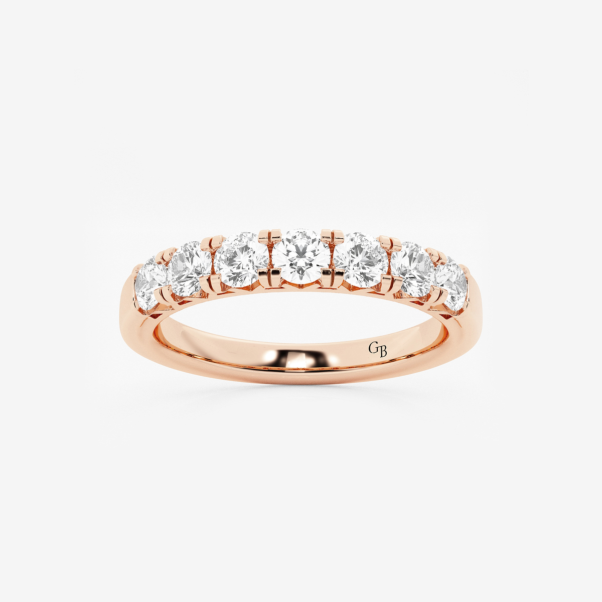 3/4 ctw Round Lab Grown Diamond Seven-Stone Anniversary Band