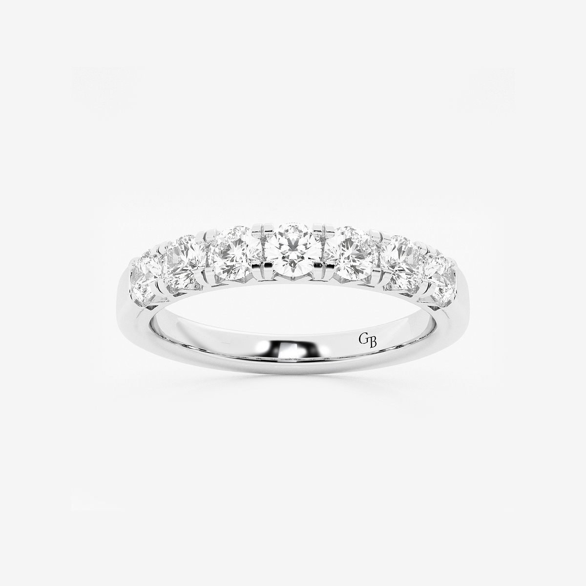 3/4 ctw Round Lab Grown Diamond Seven-Stone Anniversary Band