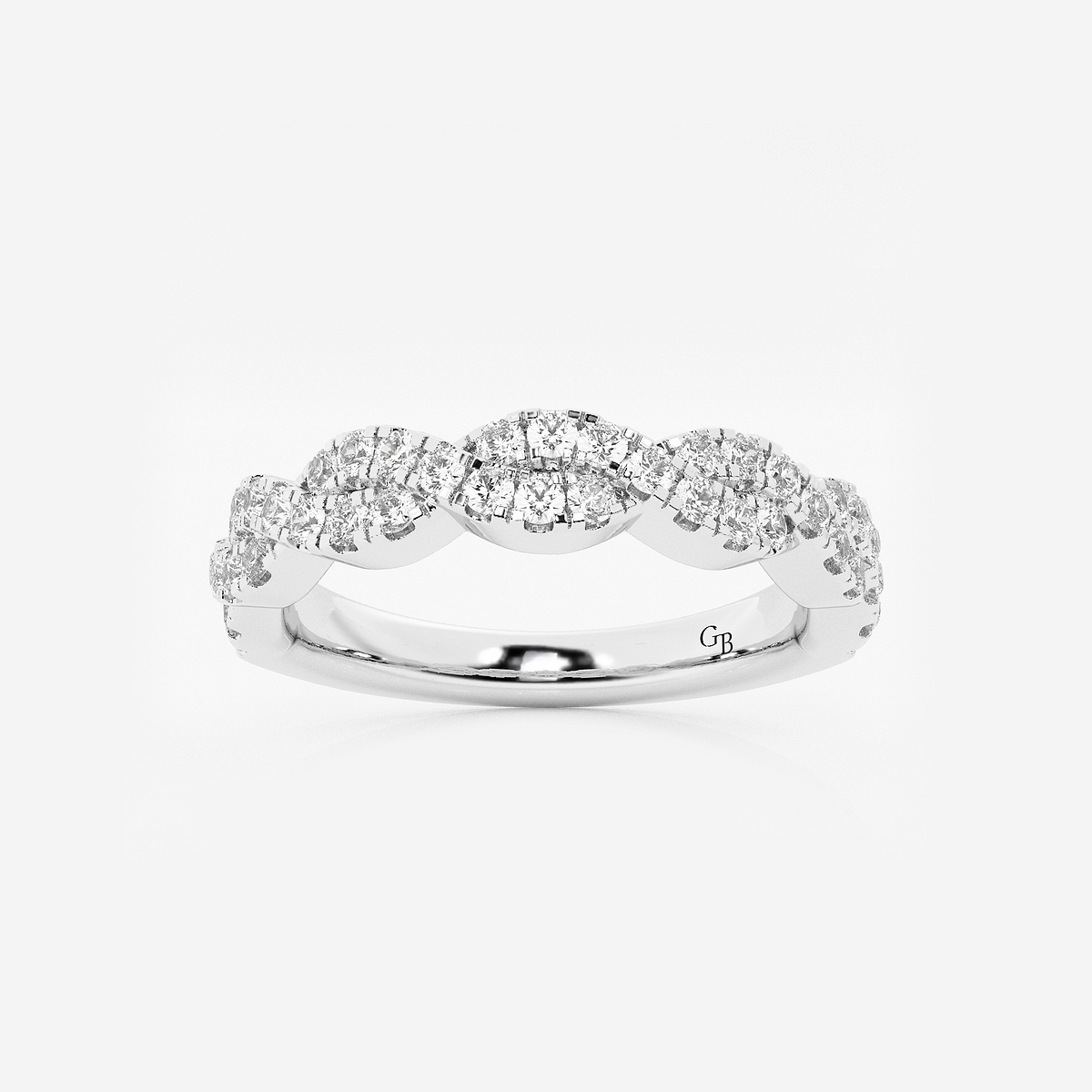 Imogen 1/2 ctw Round Lab Grown Diamond Infinity Twist Wedding Band