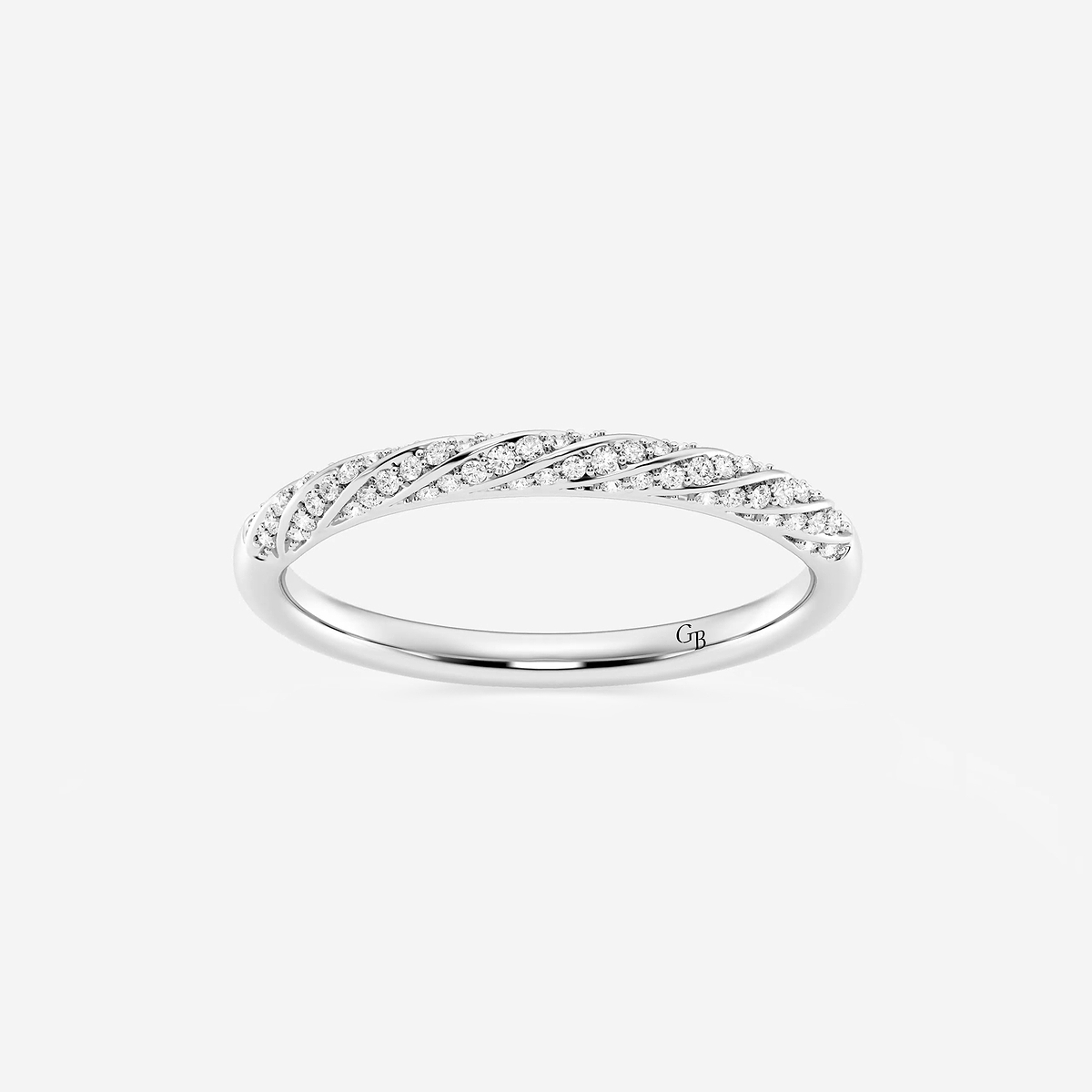 1/5 ctw Round Lab Grown Diamond Twist Wedding Band