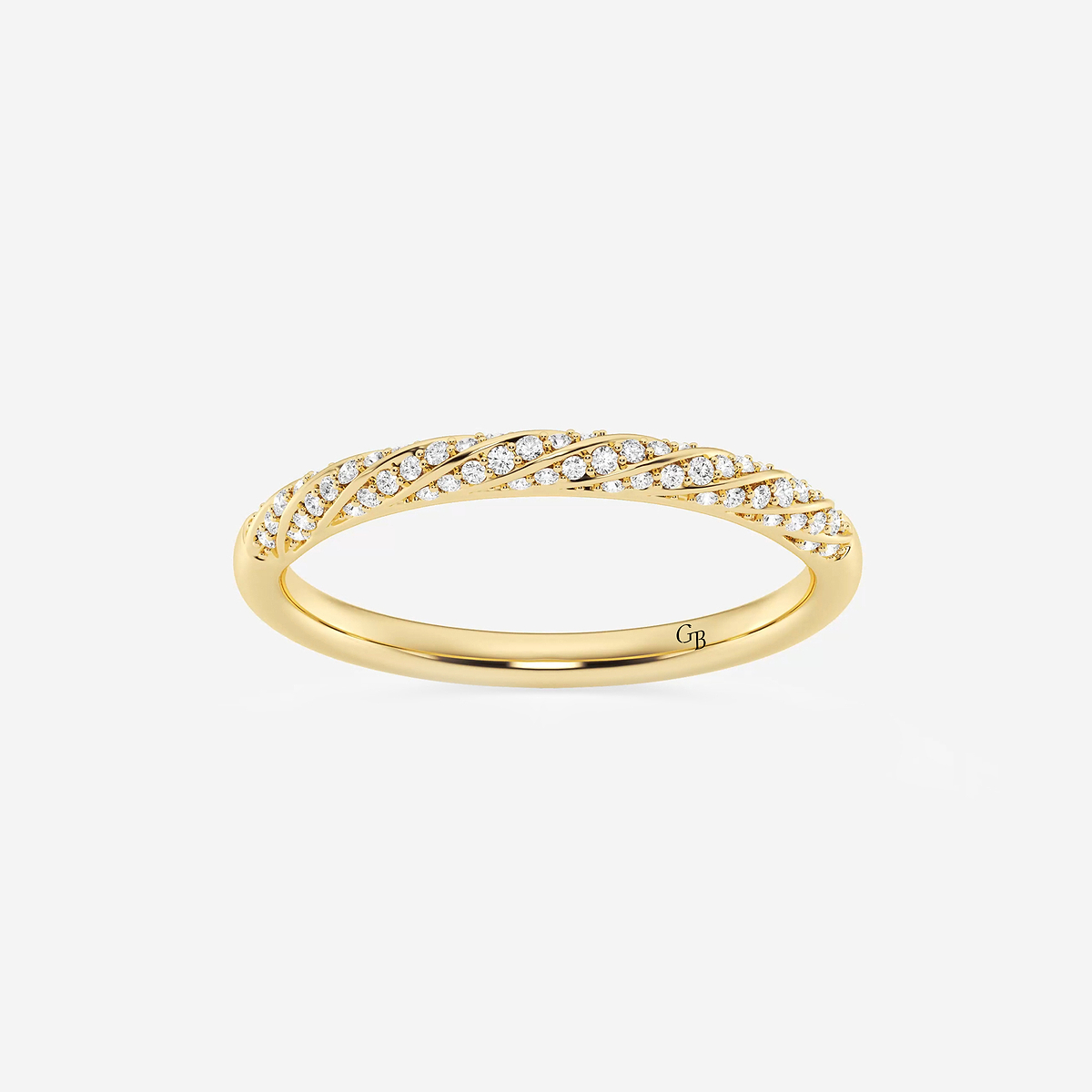 1/5 ctw Round Lab Grown Diamond Twist Wedding Band