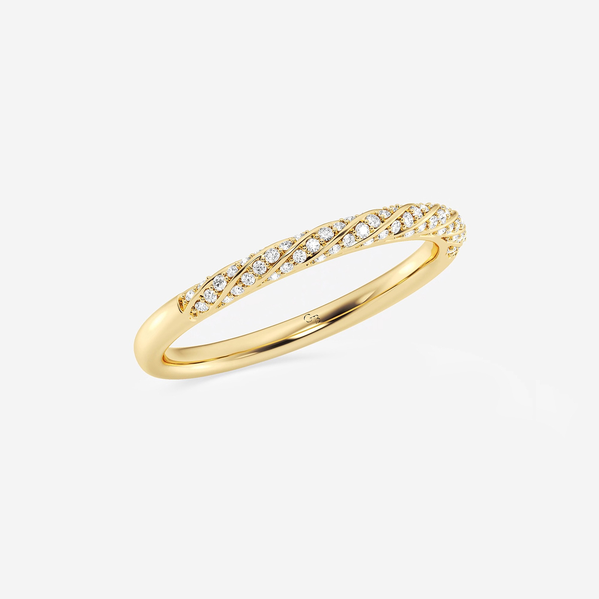 Additional Image 1 for  1/5 ctw Round Lab Grown Diamond Twist Wedding Band