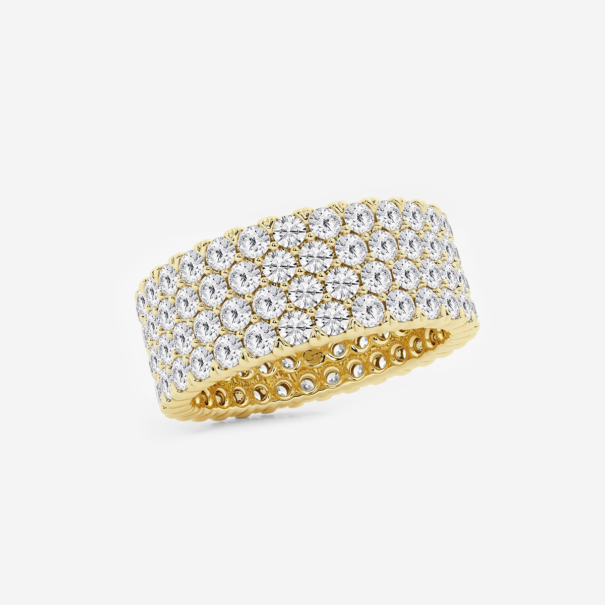 Additional Image 1 for  4 ctw Round Lab Grown Diamond Multi-Row Eternity Band - 7.8mm Width