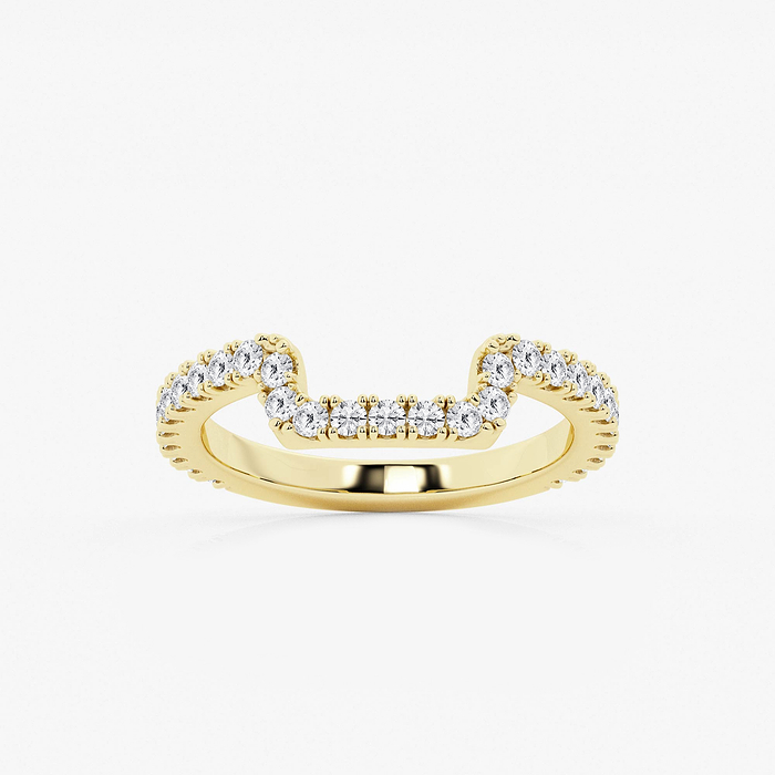 1/2 ctw Round Lab Grown Diamond Prong Set Wedding Band