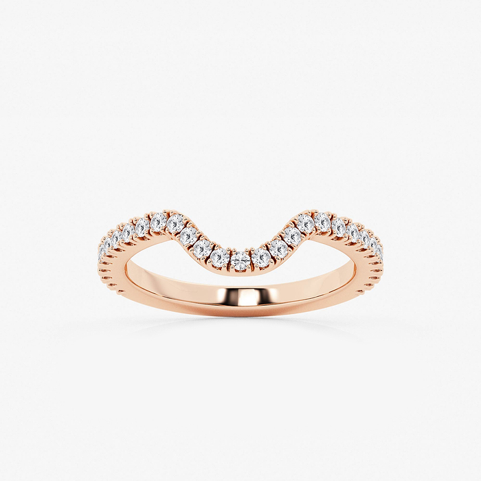 1/3 ctw Round Lab Grown Diamond Prong Set Wedding Band