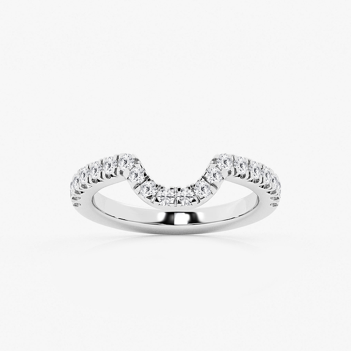 2/7 ctw Round Lab Grown Diamond Prong Set Wedding Band