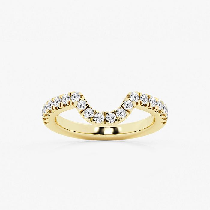 2/7 ctw Round Lab Grown Diamond Prong Set Wedding Band