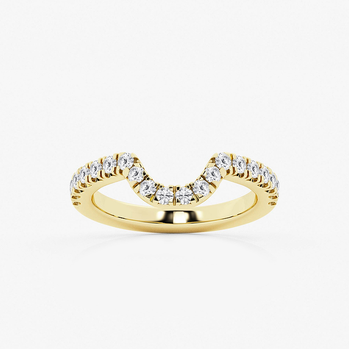 2/7 ctw Round Lab Grown Diamond Prong Set Wedding Band