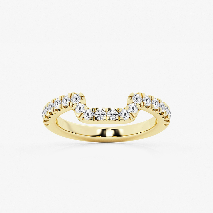 2/7 ctw Round Lab Grown Diamond Prong Set Wedding Band