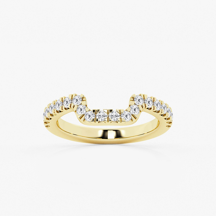 2/7 ctw Round Lab Grown Diamond Prong Set Wedding Band