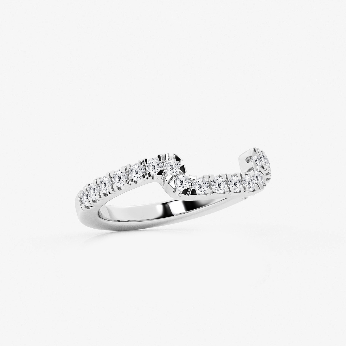 Additional Image 1 for  2/7 ctw Round Lab Grown Diamond Prong Set Wedding Band