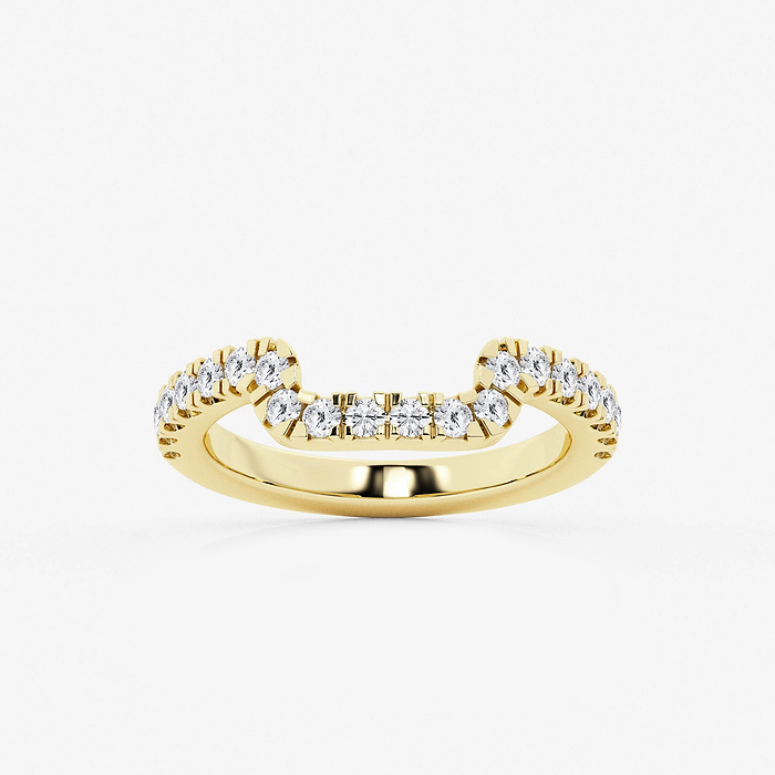 2/7 ctw Round Lab Grown Diamond Prong Set Wedding Band