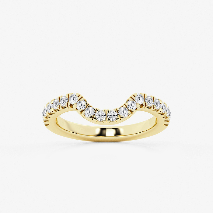 2/7 ctw Round Lab Grown Diamond Prong Set Wedding Band