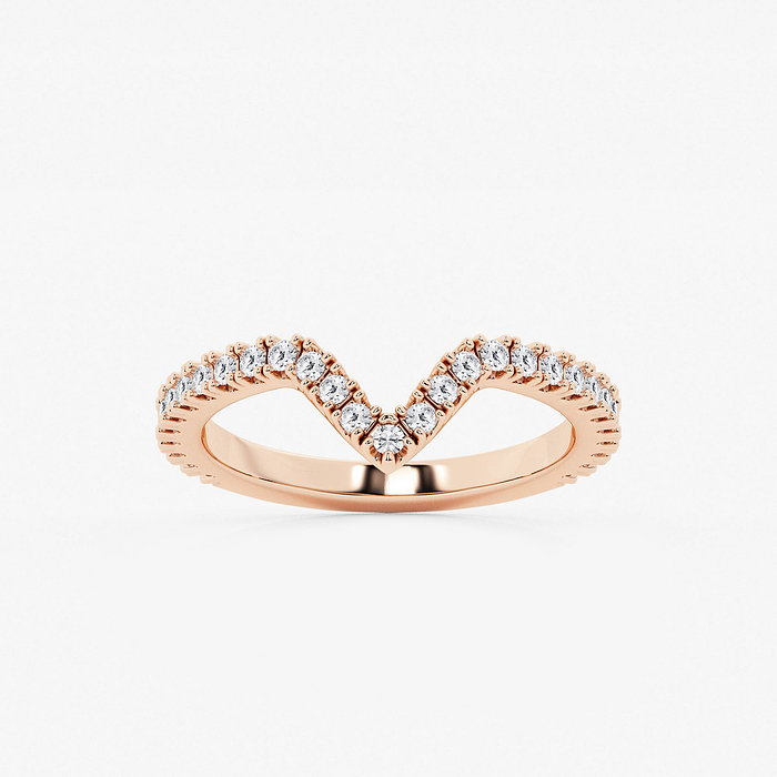 2/5 ctw Round Lab Grown Diamond Prong Set Wedding Band