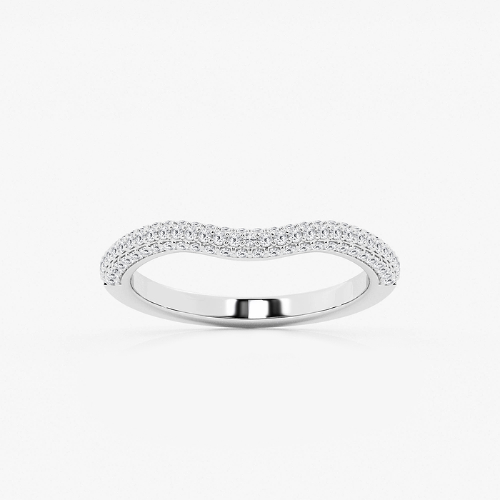 2/5 ctw Round Lab Grown Diamond Prong Set Wedding Band
