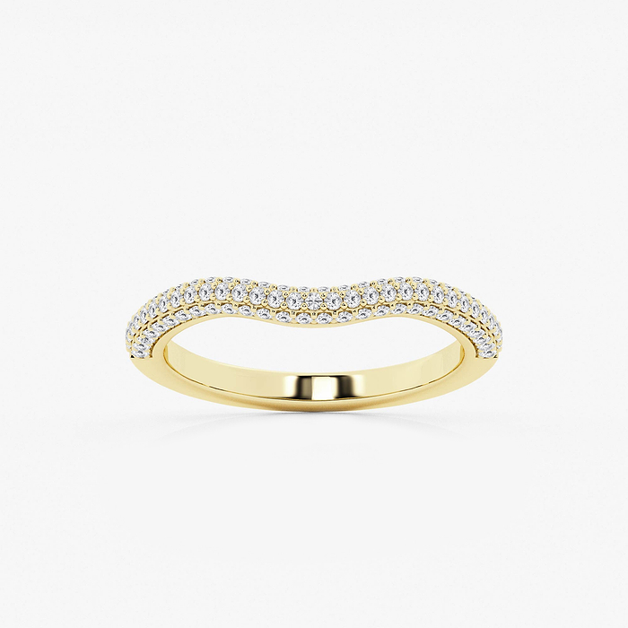 2/5 ctw Round Lab Grown Diamond Prong Set Wedding Band