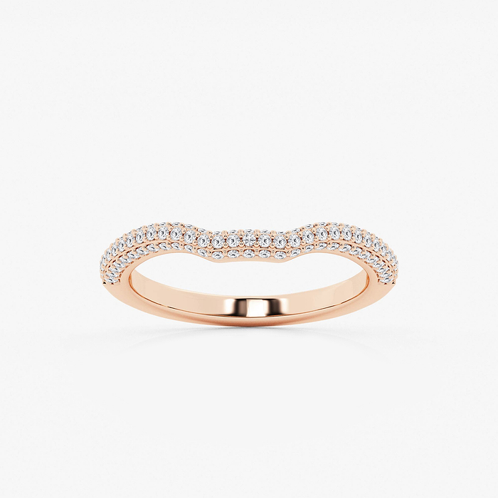 1/2 ctw Round Lab Grown Diamond Prong Set Wedding Band
