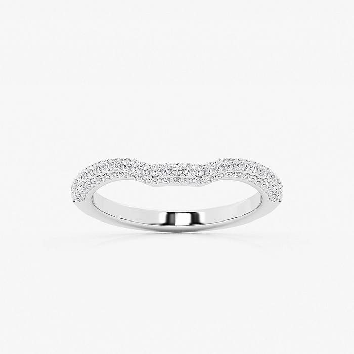 1/2 ctw Round Lab Grown Diamond Prong Set Wedding Band