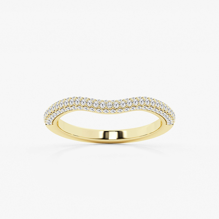 2/5 ctw Round Lab Grown Diamond Prong Set Wedding Band