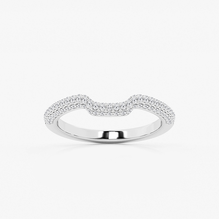 1/2 ctw Round Lab Grown Diamond Prong Set Wedding Band