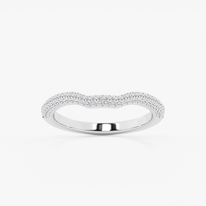 1/2 ctw Round Lab Grown Diamond Prong Set Wedding Band