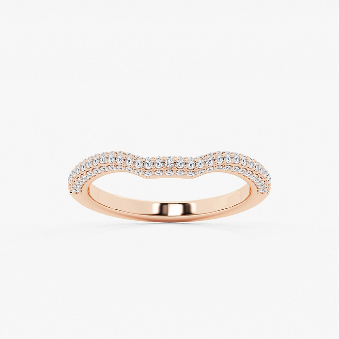1/2 ctw Round Lab Grown Diamond Prong Set Wedding Band