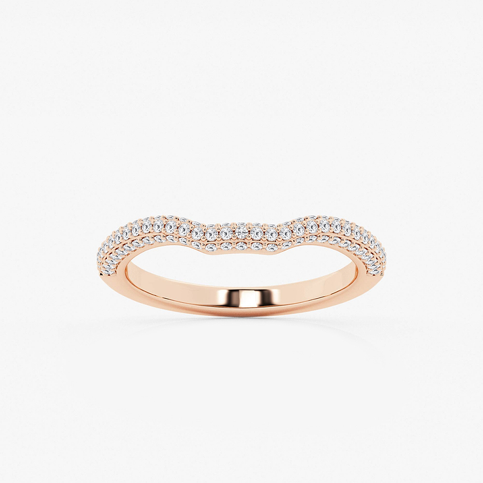 1/2 ctw Round Lab Grown Diamond Prong Set Wedding Band