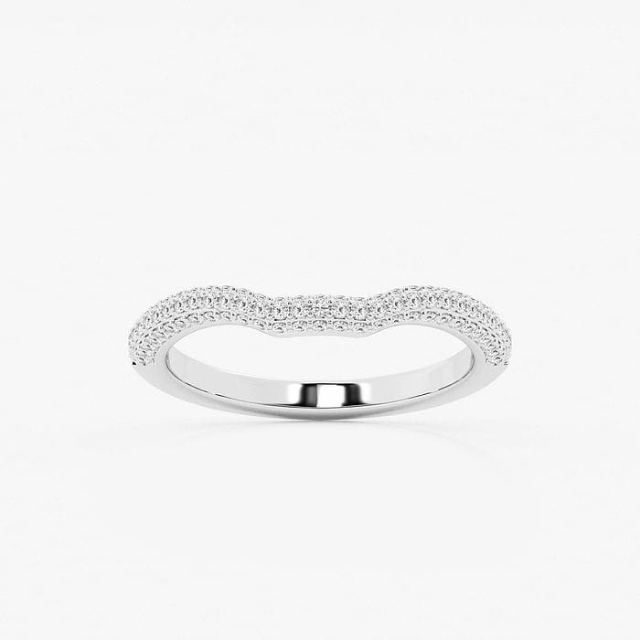 1/2 ctw Round Lab Grown Diamond Prong Set Wedding Band
