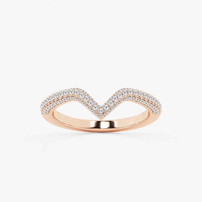 1/2 ctw Round Lab Grown Diamond Prong Set Wedding Band